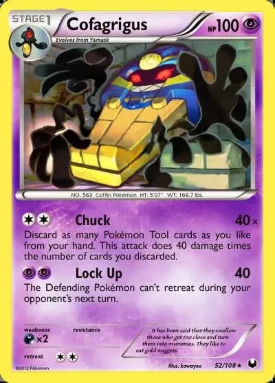 Cofagrigus 52/108 Dark Explorers Pokemon card