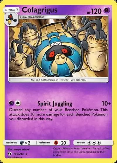 Cofagrigus 100/214 Lost Thunder Pokemon card