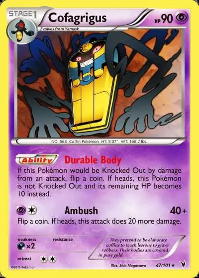 Cofagrigus 47/101 Noble Victories Pokemon card