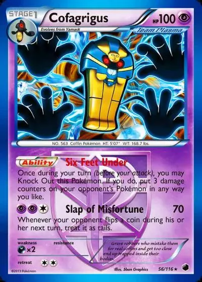 Cofagrigus 56/116 Plasma Freeze Pokemon card