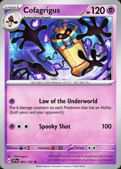 Cofagrigus 83/191 Surging Sparks Pokemon card