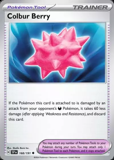 Colbur Berry 168/191 Surging Sparks Pokemon card