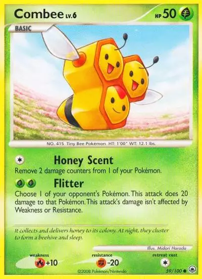 Combee 59/100 Majestic Dawn Pokemon card