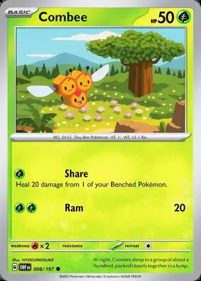 Combee 8/197 Obsidian Flames Pokemon card