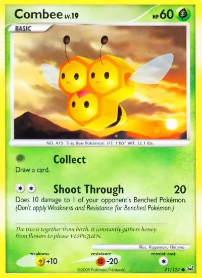 Combee 71/127 Platinum Pokemon card