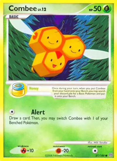 Combee 57/100 Stormfront Pokemon card