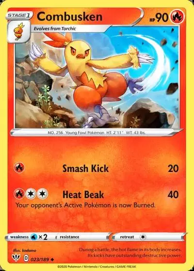 Combusken 23/189 Darkness Ablaze Pokemon card