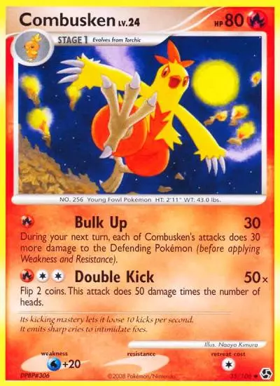 Combusken 35/106 Great Encounters Pokemon card