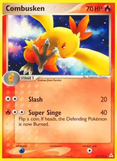 Combusken 39/110 Holon Phantoms Pokemon card