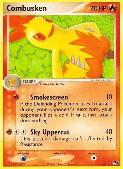 Combusken 6/17 POP Series 4 Pokemon card