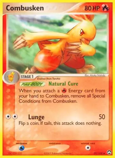Combusken 29/108 Power Keepers Pokemon card