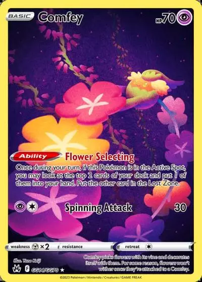 Comfey GG14/70 Crown Zenith Galarian Gallery Pokemon card