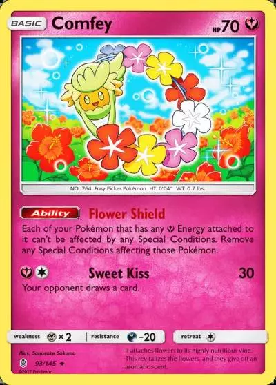 Comfey 93/145 Guardians Rising Pokemon card