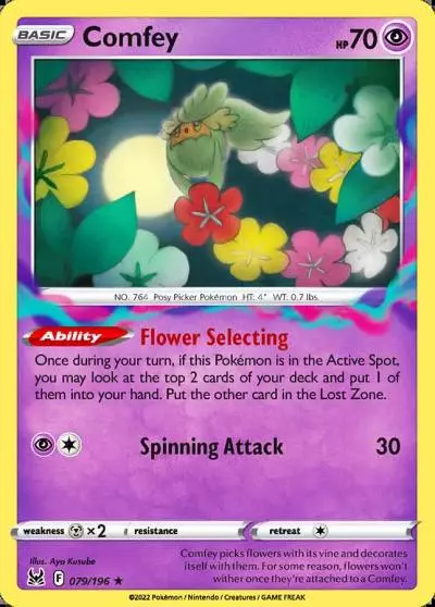 Comfey 79/196 Lost Origin Pokemon card