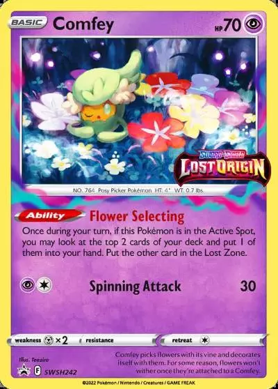 Comfey SWSH242/307 SWSH Black Star Promos Pokemon card