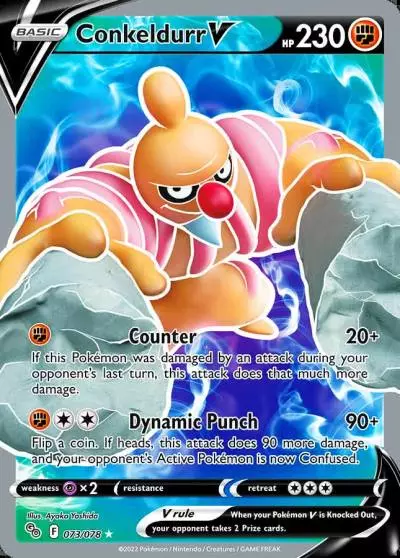 Conkeldurr V 73/78 Pokémon GO Pokemon card