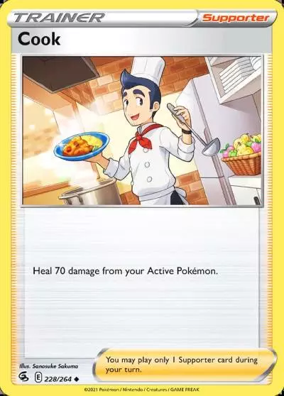 Cook 228/264 Fusion Strike Pokemon card