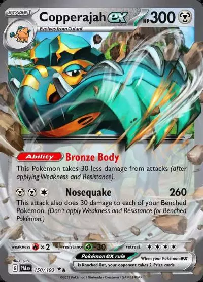 Copperajah ex 150/193 Paldea Evolved Pokemon card