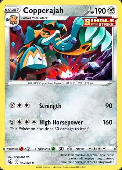 Copperajah 192/264 Fusion Strike Pokemon card