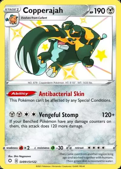 Copperajah SV091/122 Shining Fates Shiny Vault Pokemon card