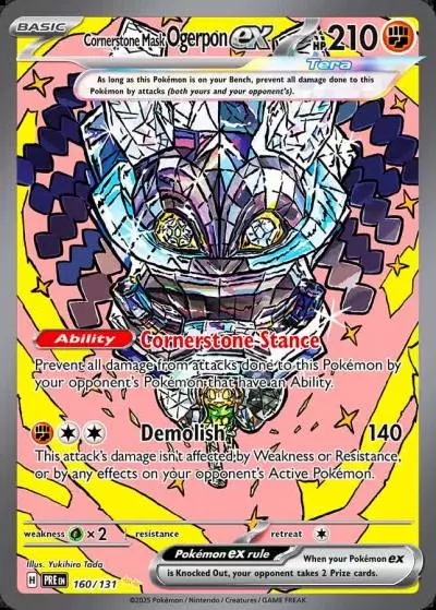 Cornerstone Mask Ogerpon ex 160/131 Prismatic Evolutions Pokemon card