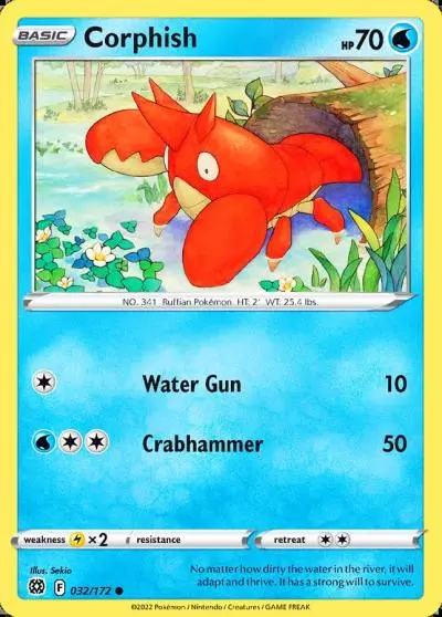 Corphish 32/172 Brilliant Stars Pokemon card