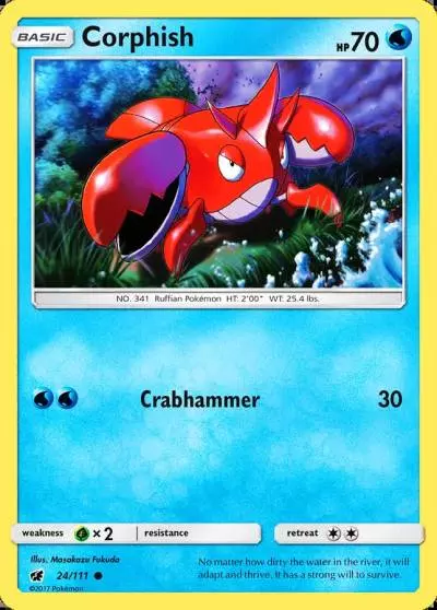 Corphish 24/111 Crimson Invasion Pokemon card
