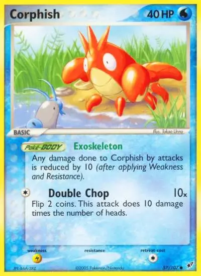 Corphish 57/107 Deoxys Pokemon card