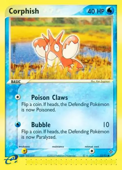 Corphish 52/97 Dragon Pokemon card