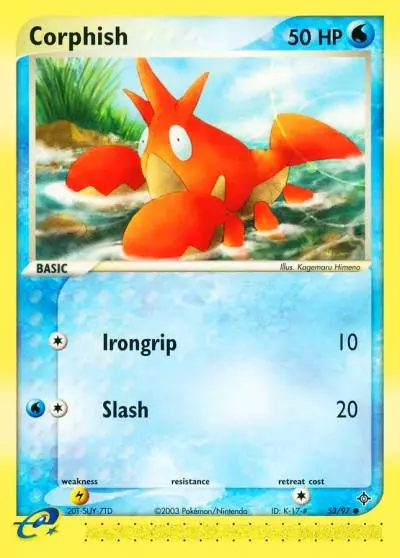 Corphish 53/97 Dragon Pokemon card