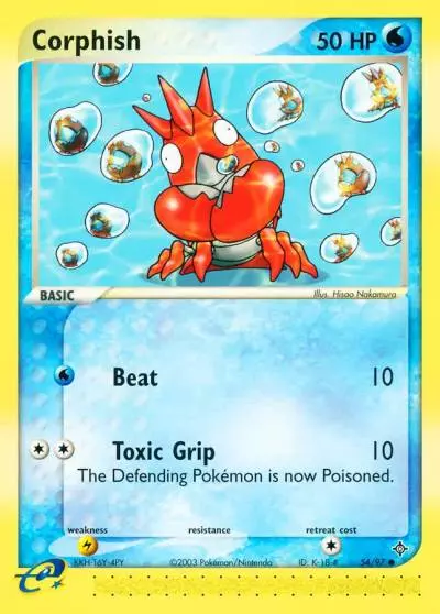Corphish 54/97 Dragon Pokemon card