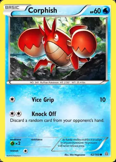 Corphish 42/160 Primal Clash Pokemon card