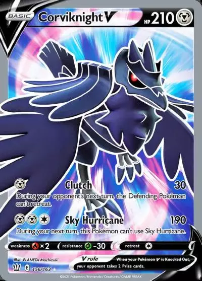 Corviknight V 156/163 Battle Styles Pokemon card