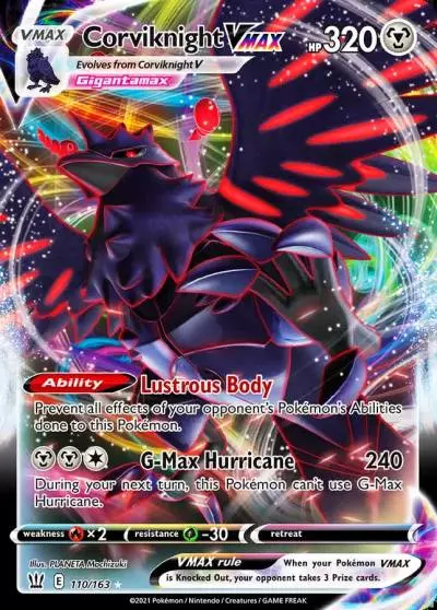 Corviknight VMAX 110/163 Battle Styles Pokemon card