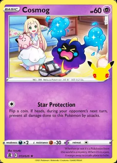 Cosmog 13/25 Celebrations Pokemon card