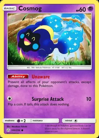 Cosmog 100/236 Cosmic Eclipse Pokemon card
