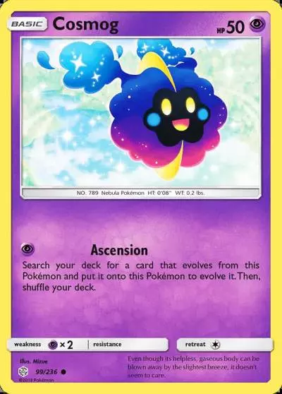 Cosmog 99/236 Cosmic Eclipse Pokemon card