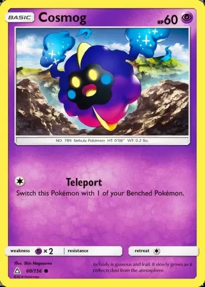 Cosmog 60/156 Ultra Prism Pokemon card