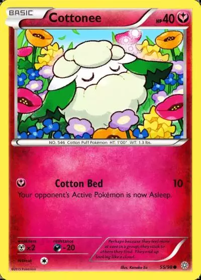 Cottonee 55/98 Ancient Origins Pokemon card