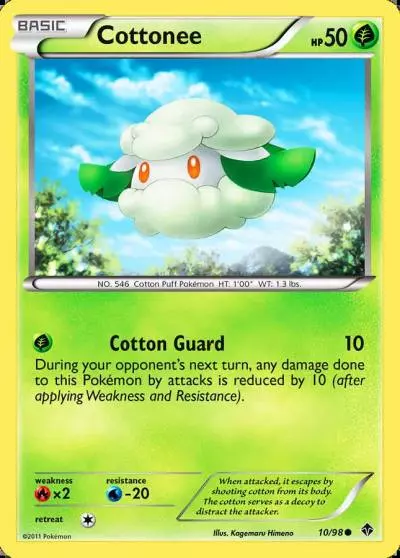 Cottonee 10/98 Emerging Powers Pokemon card