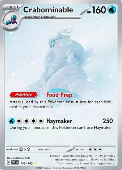 Crabominable 149/142 Stellar Crown Pokemon card