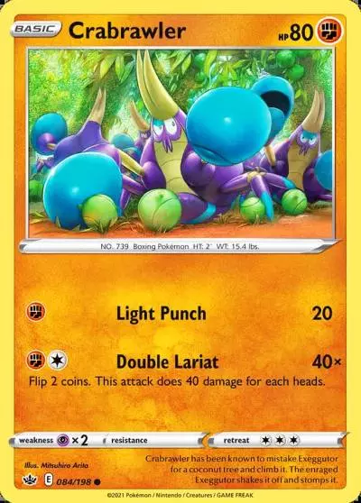 Crabrawler 84/198 Chilling Reign Pokemon card