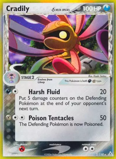 Cradily δ 2/110 Holon Phantoms Pokemon card