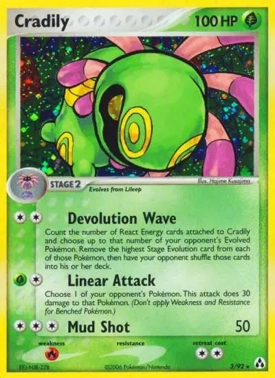 Cradily 3/92 Legend Maker Pokemon card