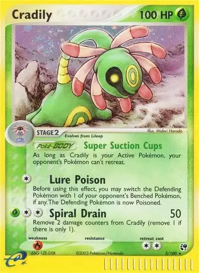 Cradily 3/100 Sandstorm Pokemon card