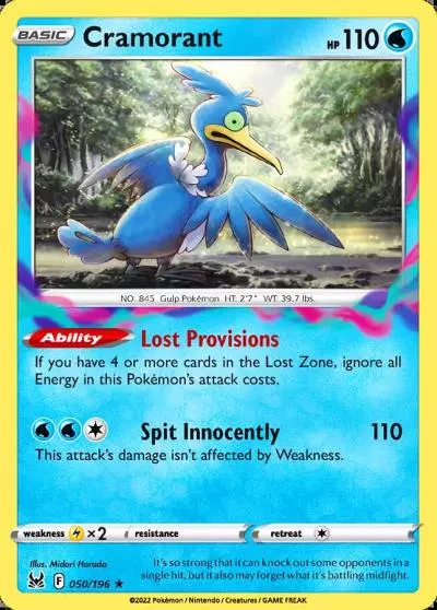 Cramorant 50/196 Lost Origin Pokemon card