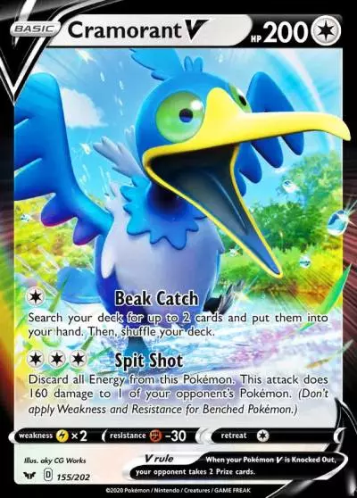 Cramorant V 155/202 Sword & Shield Pokemon card
