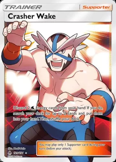 Crasher Wake 129/131 Forbidden Light Pokemon card