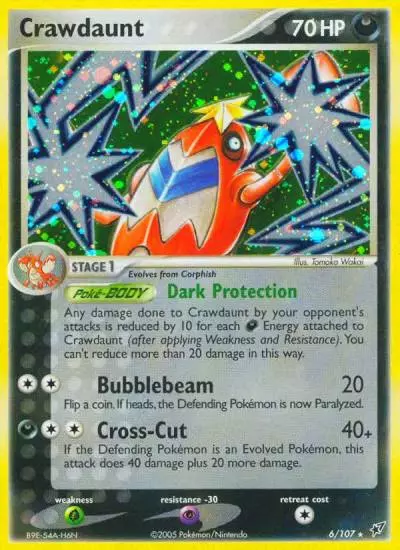 Crawdaunt 6/107 Deoxys Pokemon card