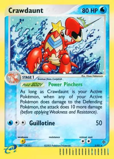 Crawdaunt 3/97 Dragon Pokemon card